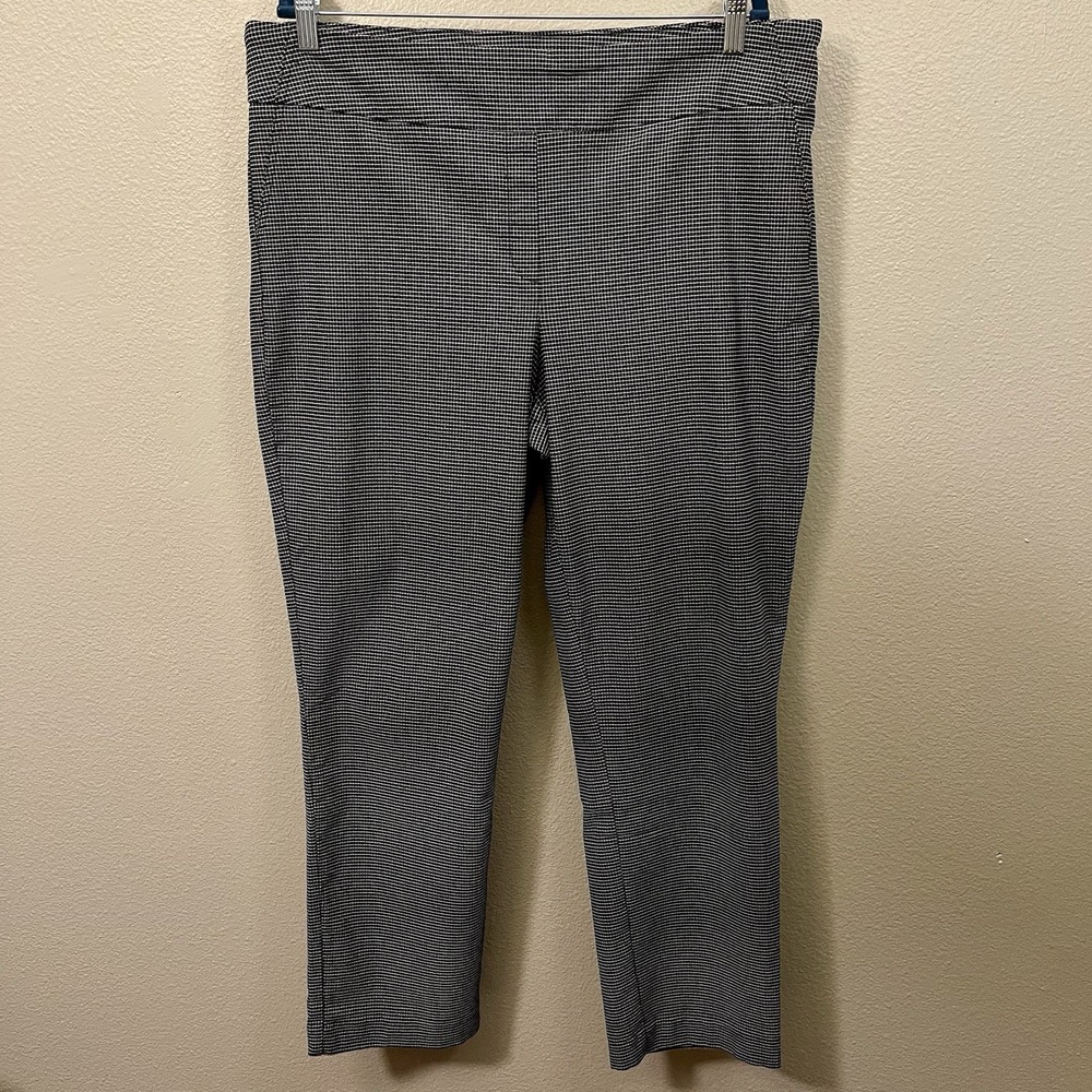 Hilary Radley Pull On Dress Pants Ankle Checkered Office‎ Professional Size XXL
